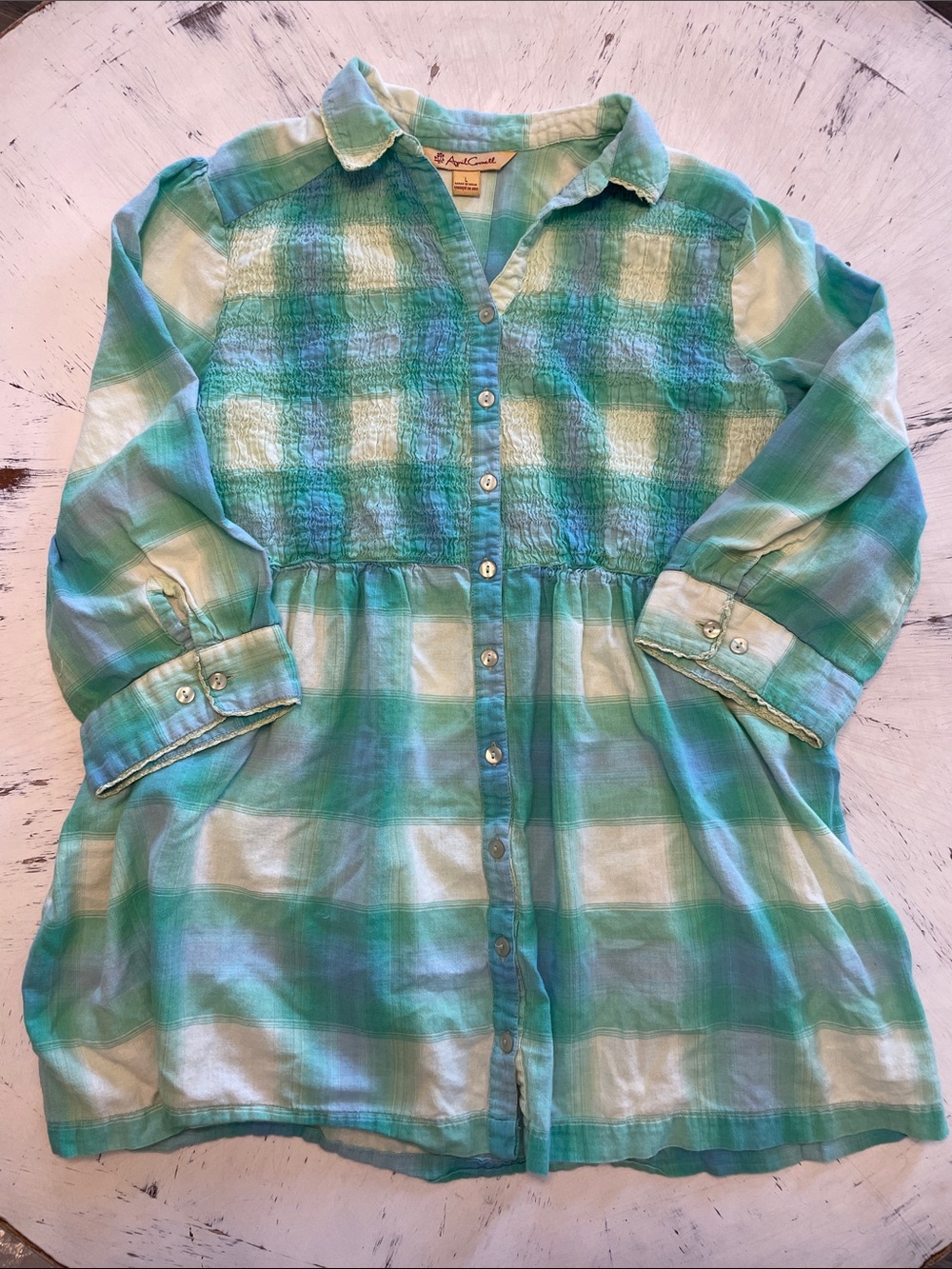 Vintage April Cornell Plaid Tunic